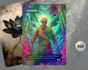 Foil Zombie (Decayed 2/2) MTG Token