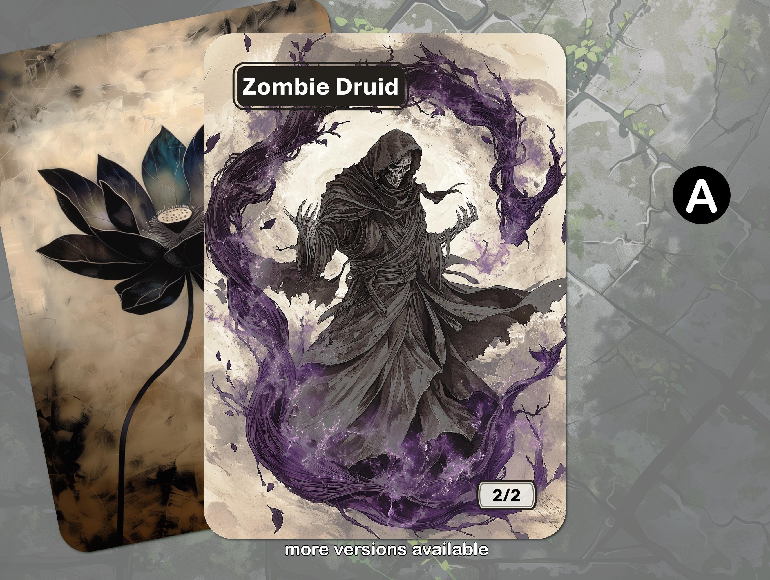 Zombie Druid Token MTG 2/2 - Etsy