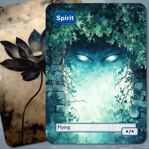 Spirit Token MTG (Blue X/X Flying)