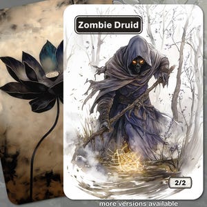 Ficha de Druida Zombi MTG 2/2