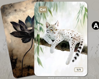 Custom Cat Token Proxies (foil or Non Foil) Anime Style