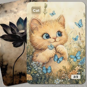 Jeton chat MTG (créature blanche/2/2)
