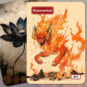 Elemental Token MTG (3/1 Red)