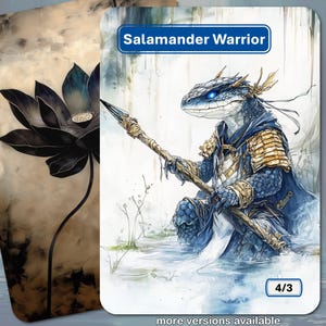 Ficha de guerrero salamandra MTG (4/3)