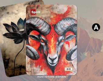 Spirit Token MTG (2/2 Red-White Creature)