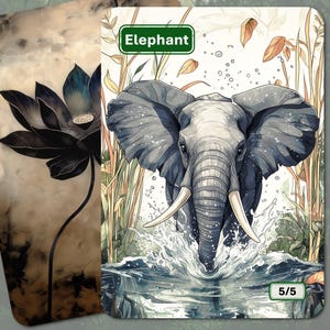 Ficha de elefante MTG (5/5)