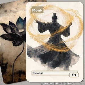 Mönch Token MTG (Weiß 1/1 Tapferkeit)