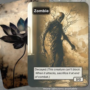 Ficha Zombie MTG 2/2 Decayed