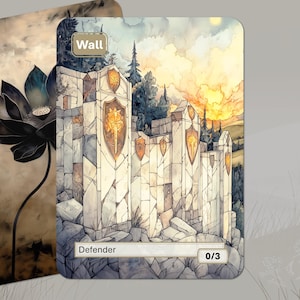 Ficha de pared MTG 0/3 Defensor