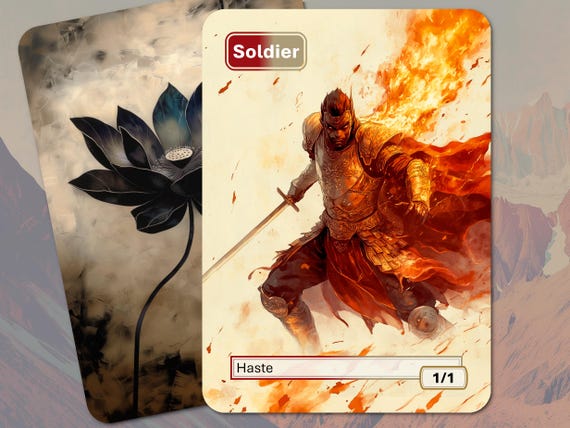 Soldier Token MTG (red-white 1/1 Haste) New Zealand