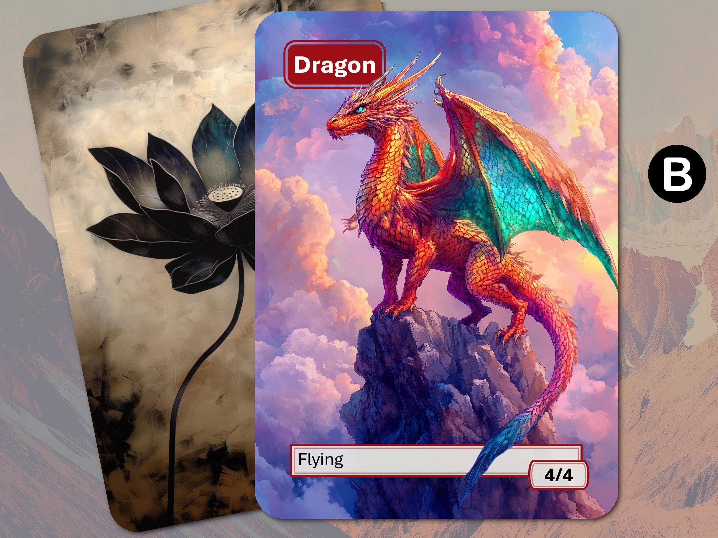 ドラゴントークン MTG (4/4 飛行) - Etsy 日本