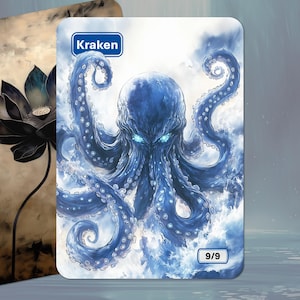 Kraken Token MTG (9/9 Blau)