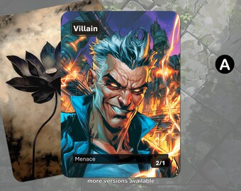 Villain Token (2/1 Menace, Black) MTG