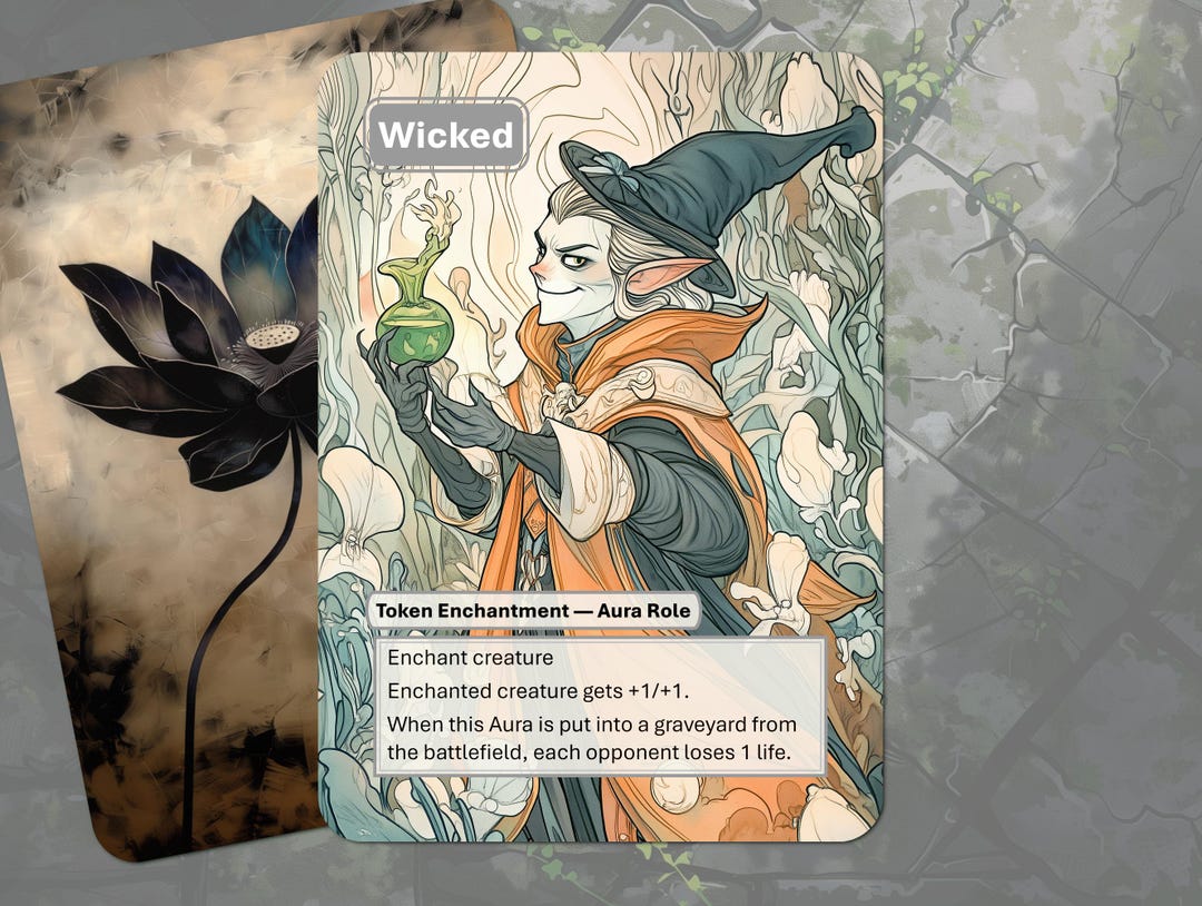 Wicked Role Token MTG (magic: the Gathering) - Etsy