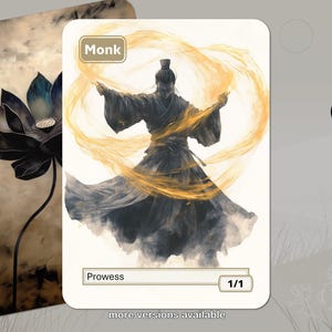 Monk Token MTG (White 1/1 Prowess)