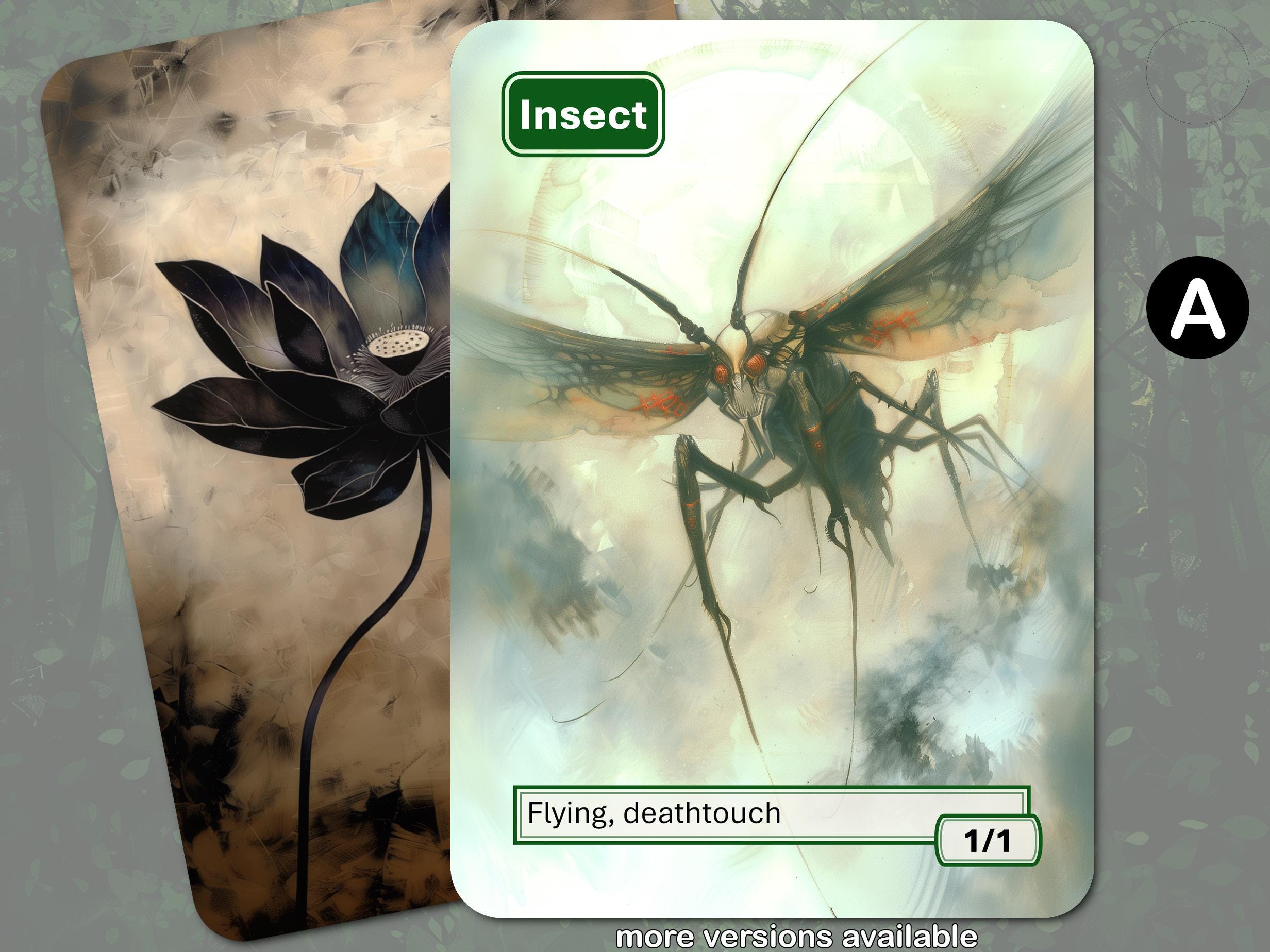 Insect Token MTG (Flying Deathtouch 1/1)