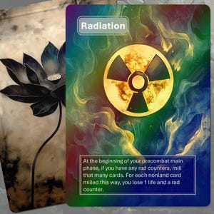 Carta segnalino MTG Radiazione Foil per segnalini Rad