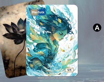 Merfolk Token (1/1 White-Blue) MTG