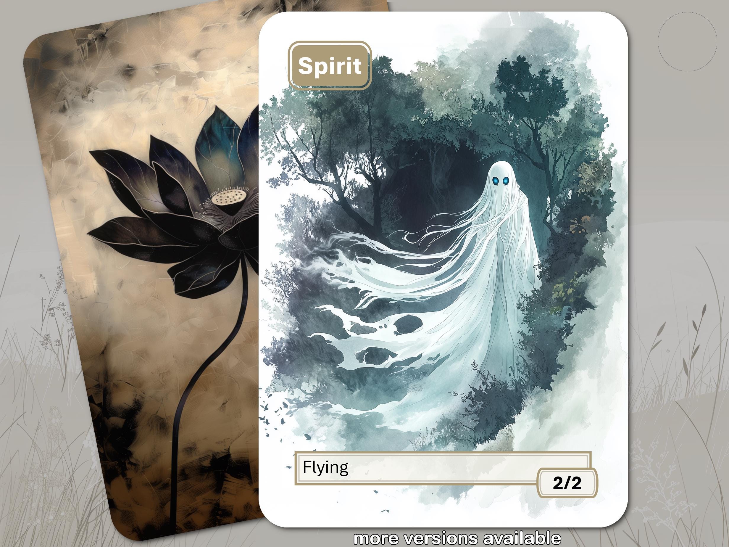 Spirit Token MTG (white 2/2 Flying) - Etsy
