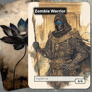 Zombie Warrior Token MTG (4/4 Vigilanza)
