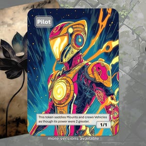 Pilot Token MTG (new and old versions, Aetherdrift or Kamigawa)