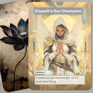 Elspeths Sonnen Champion Emblem MTG Token