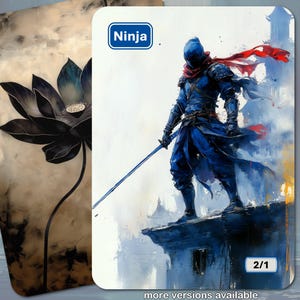 Ninja Token MTG 2/1 (hergestellt von Kaito, Listiger Infiltrator)