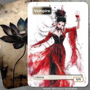 Pedina Vampiro MTG (Bianco-Nero 1/1 Legame Vitale)