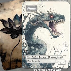 Wurm Token MTG (3/3 Deathtouch)