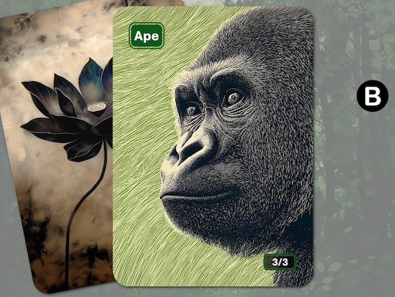 Ape Token MTG (green 3/3) - Etsy