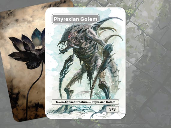 Phyrexian Golem Token MTG (3/3 Artifact Creature) - Etsy