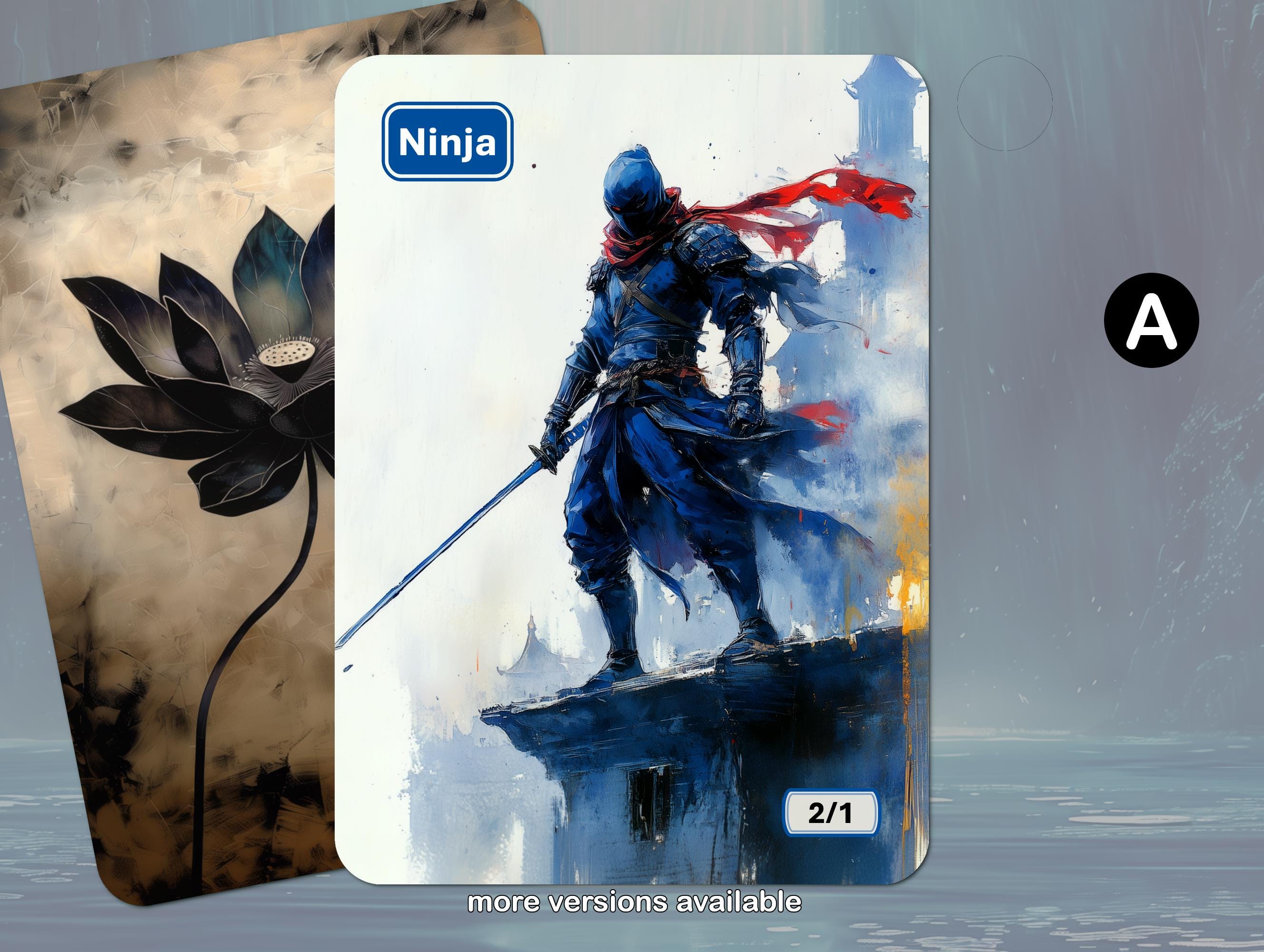 Ninja Token MTG 2/1 (created by Kaito, Cunning Infiltrator) - Etsy
