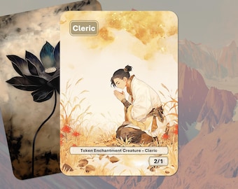 Cleric Token MTG (2/1 Enchantment Creature)