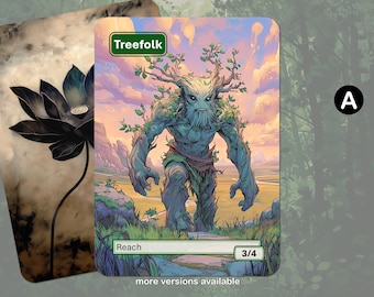 Treefolk Token (3/4 Reach) MTG