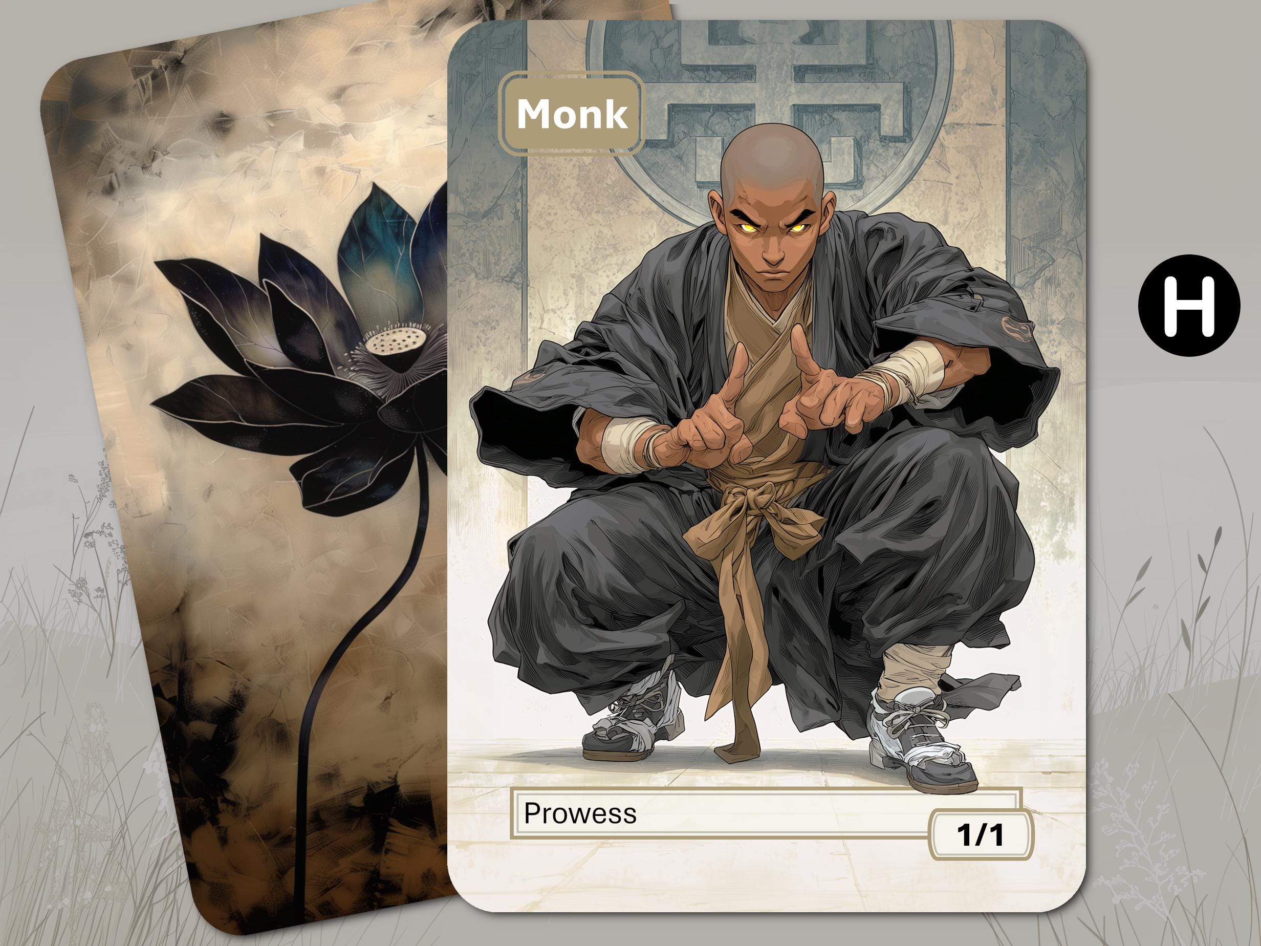 モンクトークン MTG (白 1/1 果敢) - Etsy 日本