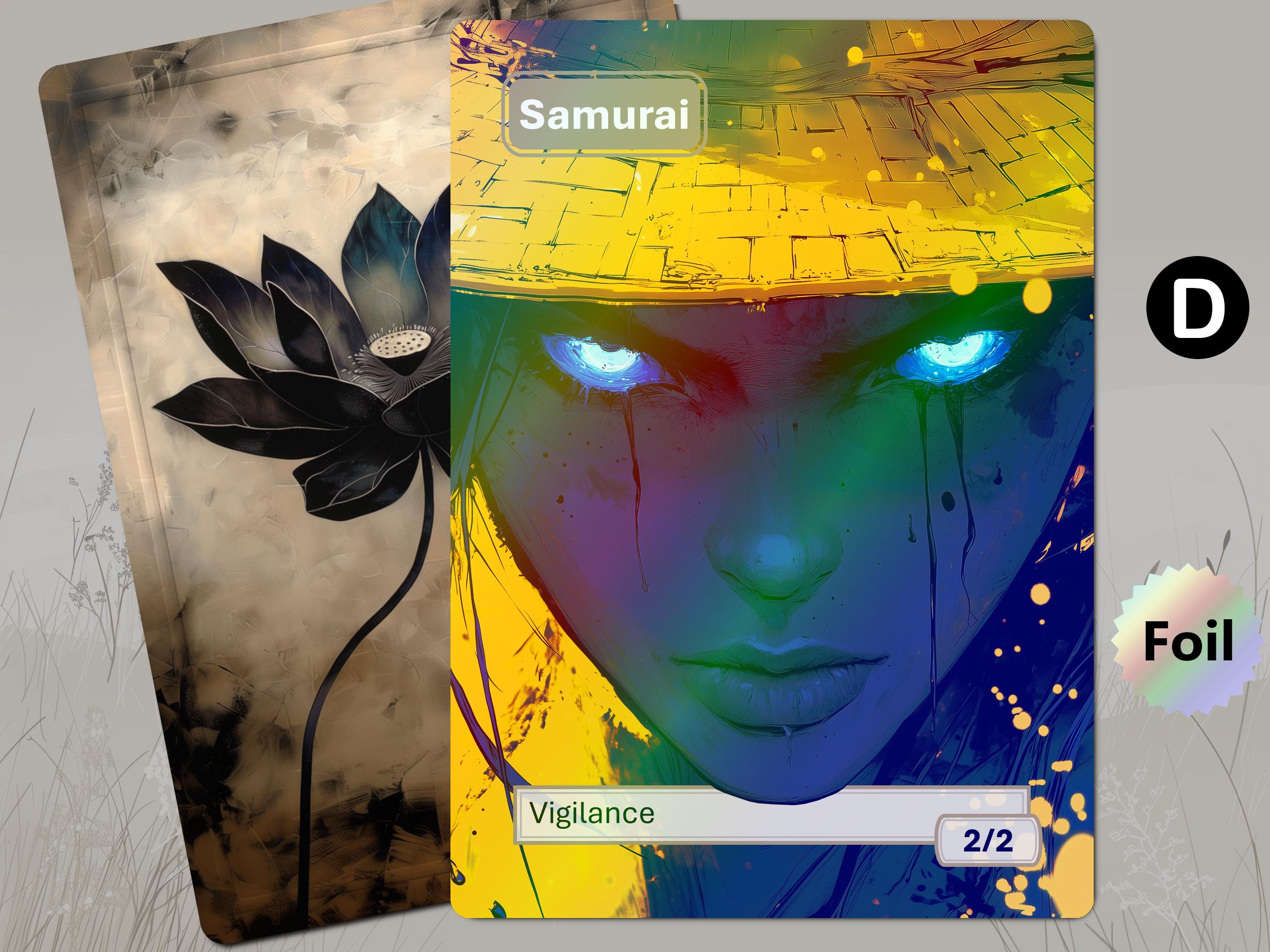 Samurai Token MTG (double Strike or Vigilance) - Etsy