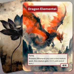 Ficha elemental de dragón MTG (Magic: The Gathering)