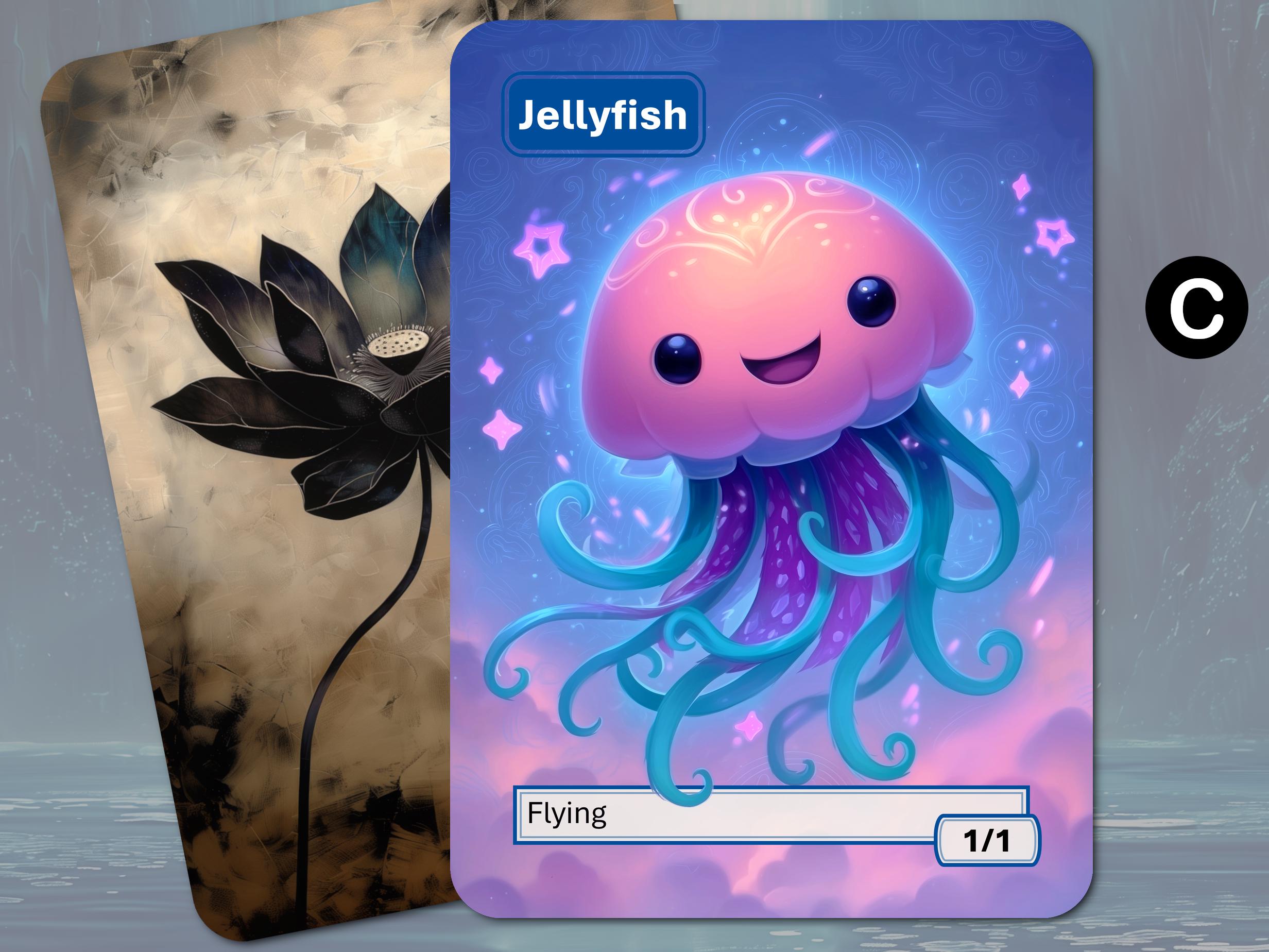 Jellyfish Token MTG (from Cynette, Jelly Drover) - Etsy