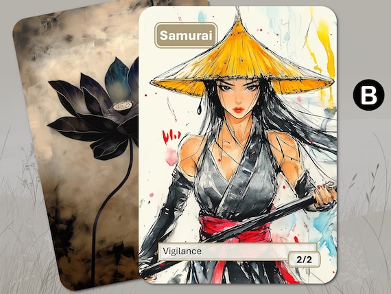 Samurai Token MTG (double Strike or Vigilance) - Etsy UK