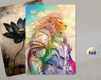 Foil Cat Token (2/2, White) MTG