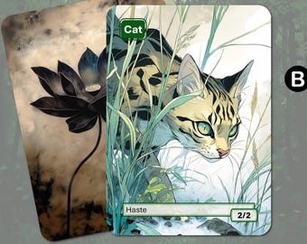 猫トークン MTG (緑 2/2 速攻) - Etsy 日本