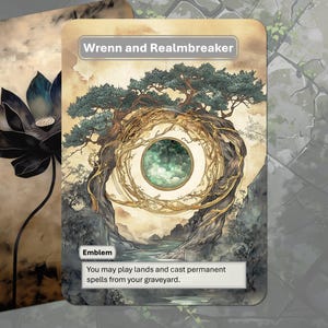 Wrenn and Realmbreaker Emblem MTG Token