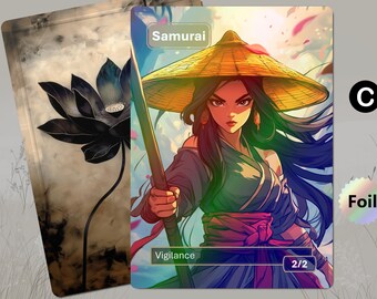 Samurai Token MTG (double Strike or Vigilance) - Etsy