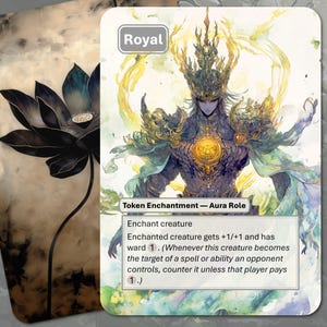 Jeton de rôle royal MTG (aura d'enchantement)