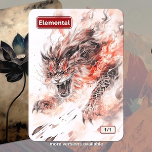 Elemental Token MTG (1/1 rood)