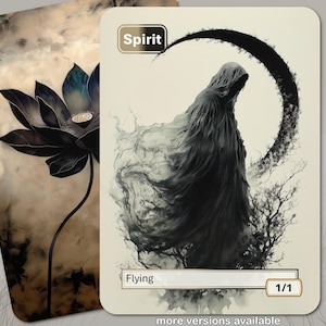 Segnalino Spirito MTG (Bianco-Nero 1/1 Volante)