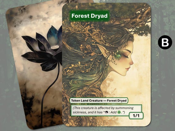 森のドライアドトークン MTG (1/1 土地・クリーチャー) - Etsy 日本