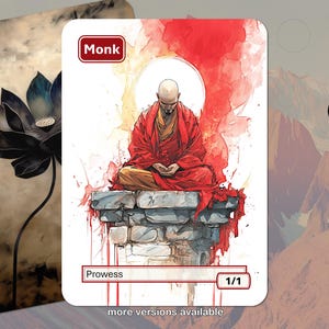 Żeton Mnicha (Czerwony, 1/1 Sprawność) MTG