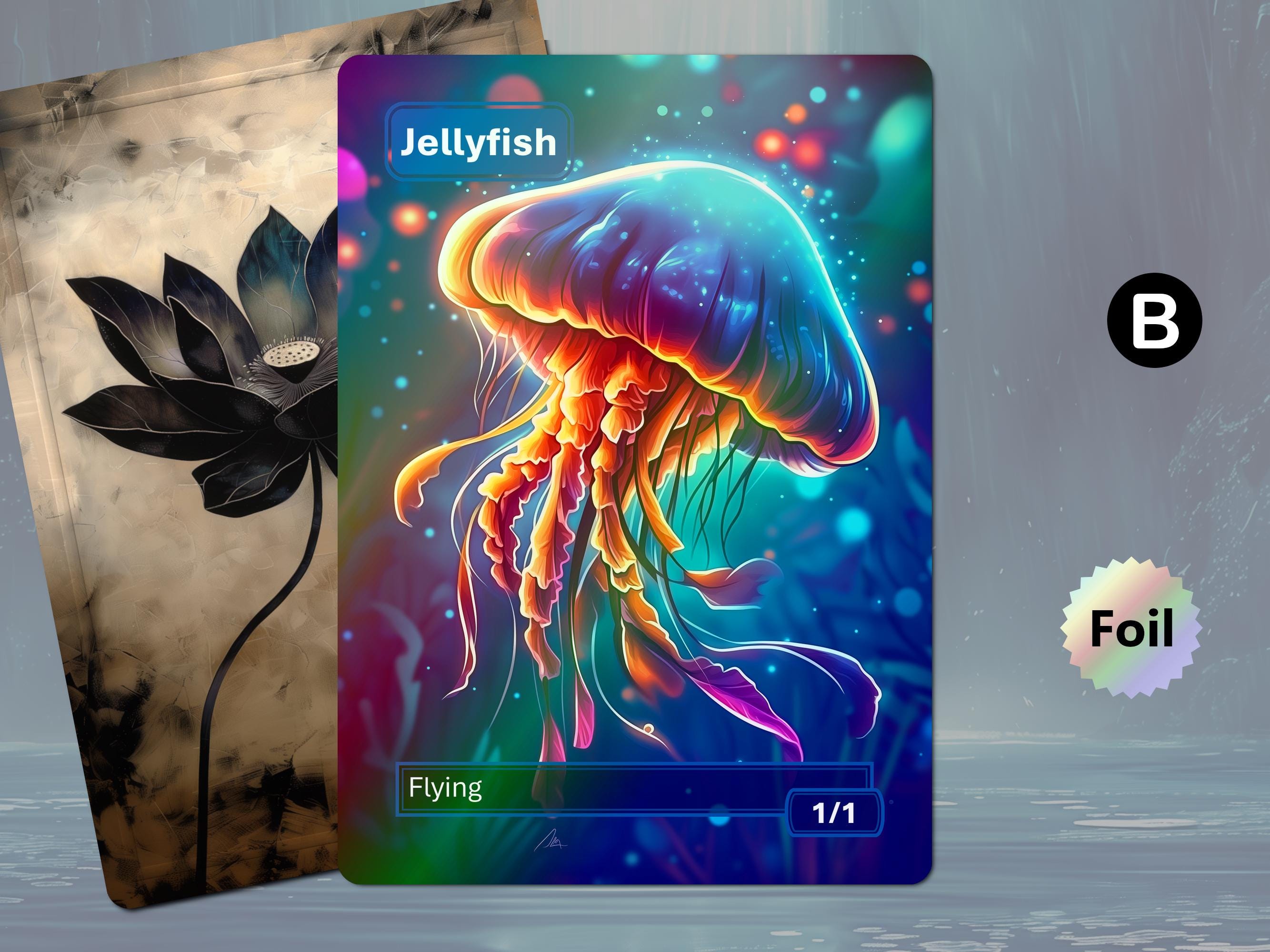 Foil Jellyfish Token MTG (1/1 Flying) - Etsy