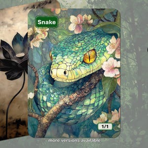 Snake Token MTG (groen 1/1)